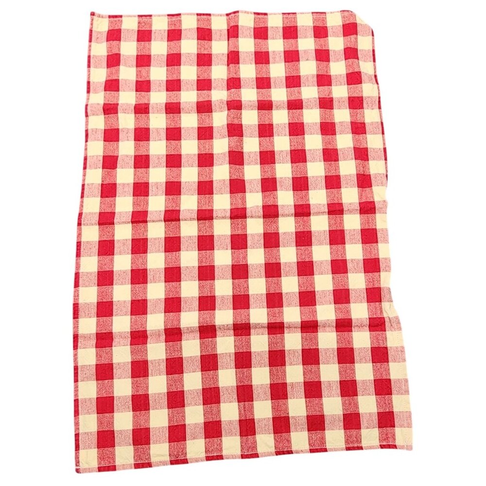 Vintage? Park Imports Handloomed Check Tea Kitchen Hand Towel Made in India Farm